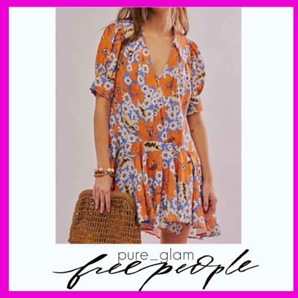 Free People mini dress in floral print